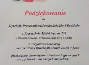 Pomoc dla Domu Dziecka