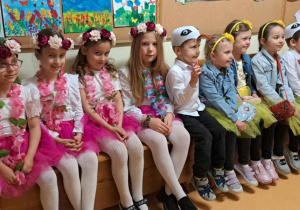 Reprezentanci przedszkola przed występem