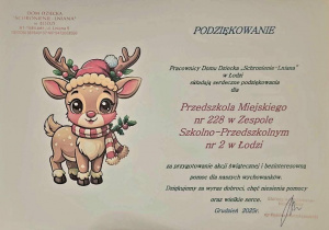 Dyplom z podziękowaniami